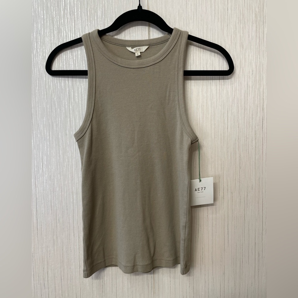 AE77 Organic Cotton Ribbed Tank Top | Size‎ Small | NWT